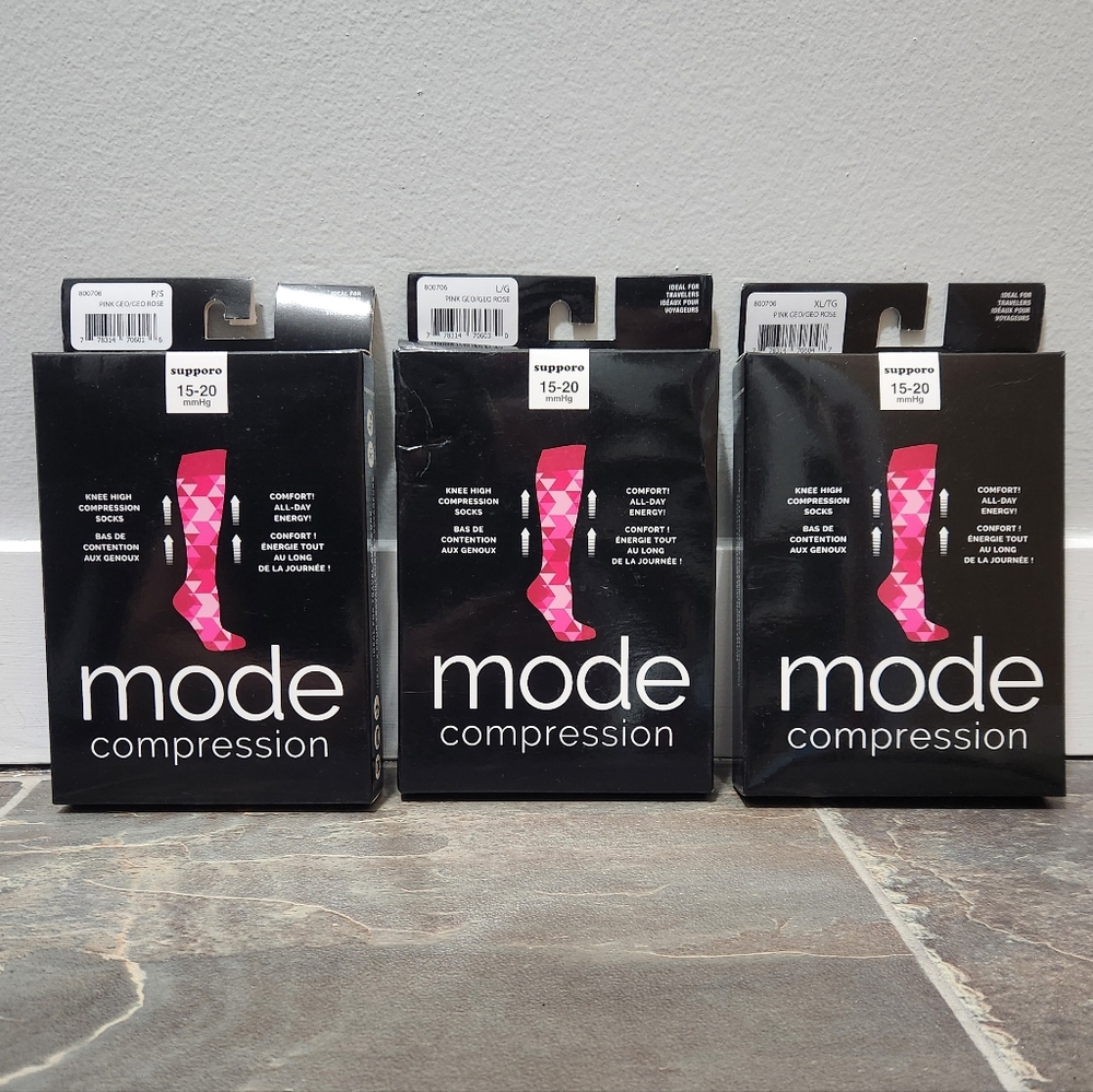 New Pink Compression Socks